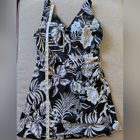 Denim&Co Wrap Front Swim Dress - Picture 5 of 16